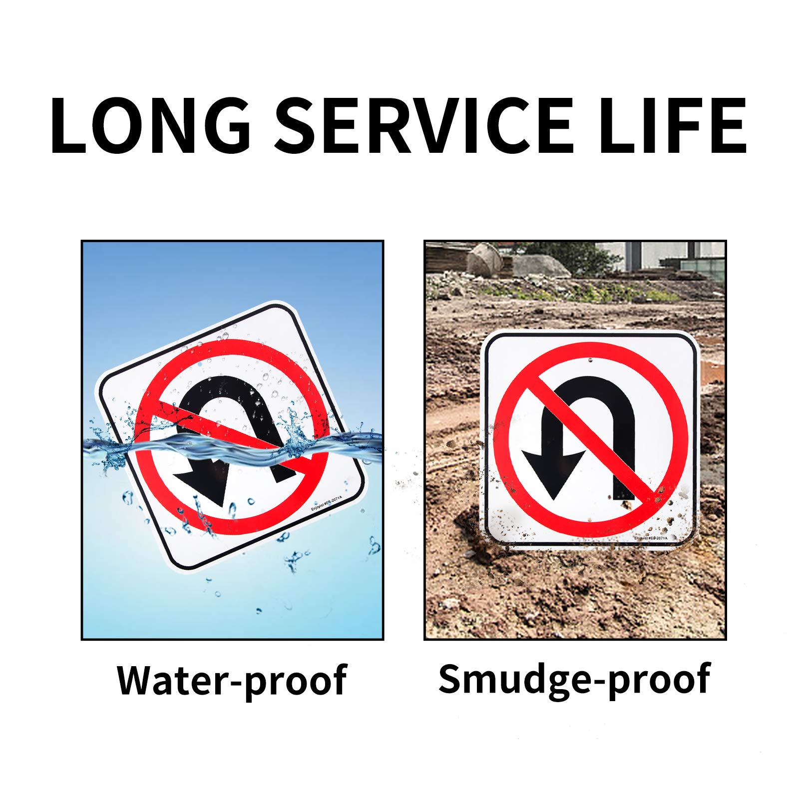 No U-Turn Symbol Sign, No Turn Around - 12